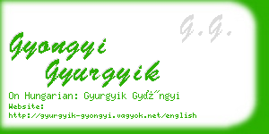 gyongyi gyurgyik business card